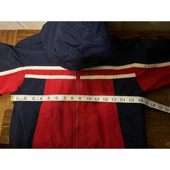 Vintage LL Bean Kids Lightweight Jacket Size Small 8 Fill Zip Red Blue - Picture 7 of 9